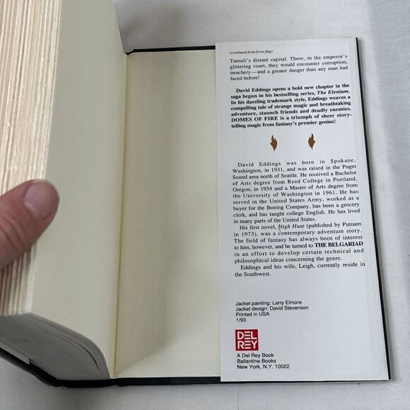 Domes of Fire by David Eddings 1st Edition 1st Printing True First Edition - Picture 8 of 10